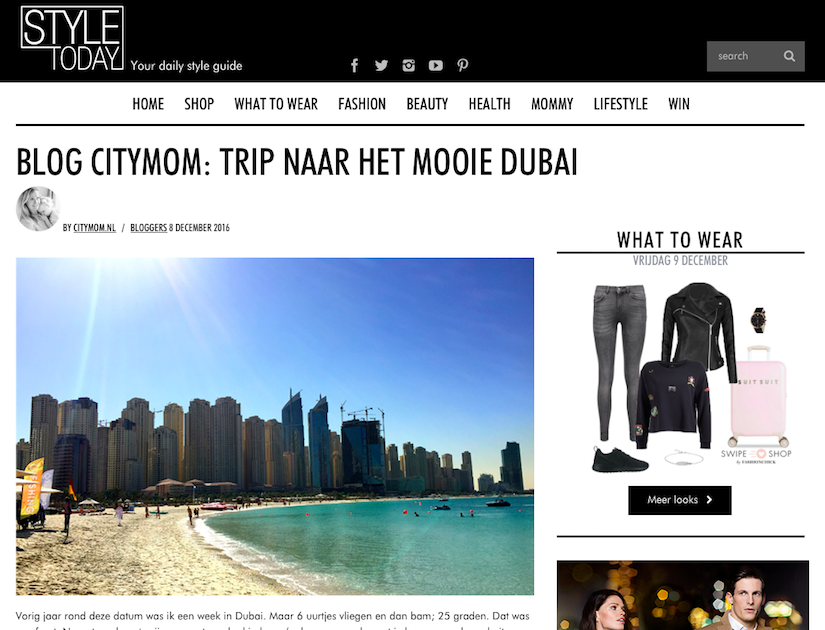 CITYMOM blogt maandelijks over kindvriendelijke vakanties op SyleToday!