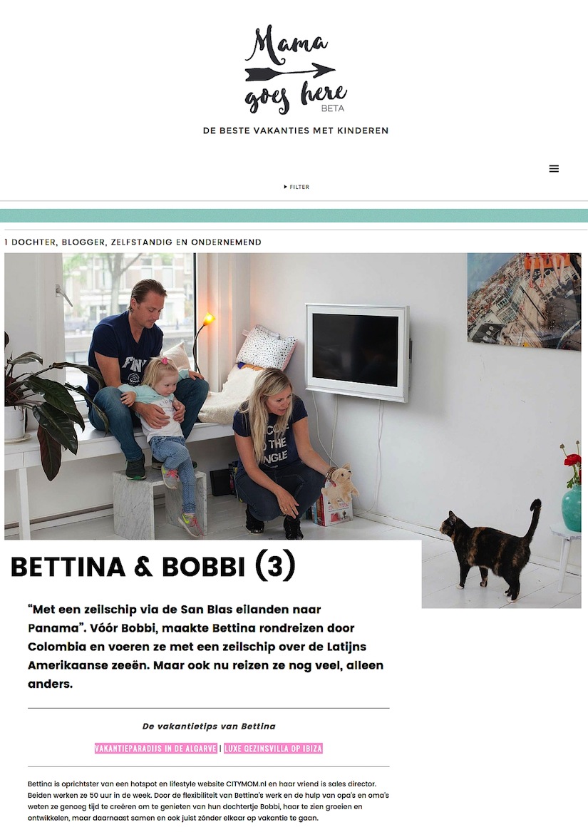 CITYMOM geeft tips op de nieuwe reiswebsite voor ouders: MamaGoesThere