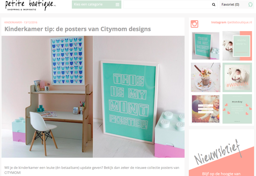 Blog over CITYMOM Designs op Petite Boutique