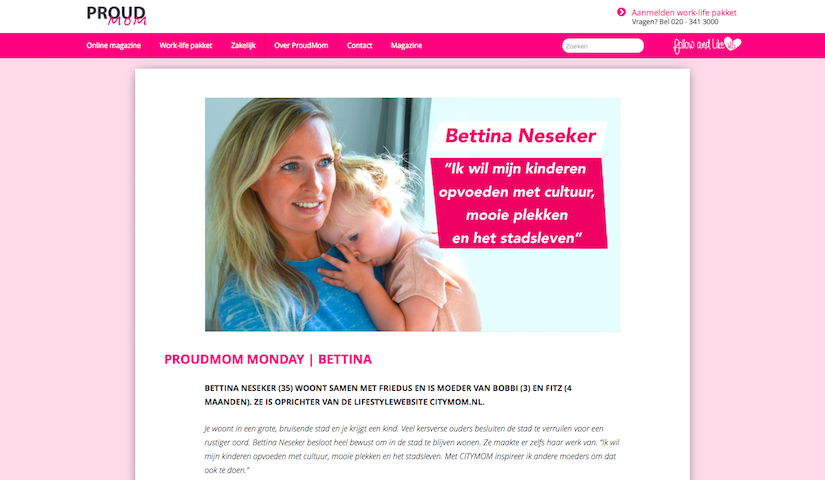Interview op ProudMom