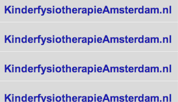 KINDERFYSIOTHERAPIE – AMSTERDAM