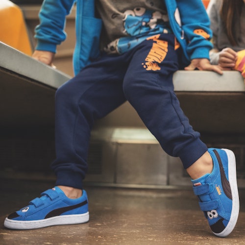 SESAMSTRAAT X PUMA! De collectie bestaat uit gympen met daarop de geliefde karakters uit Sesamstraat.