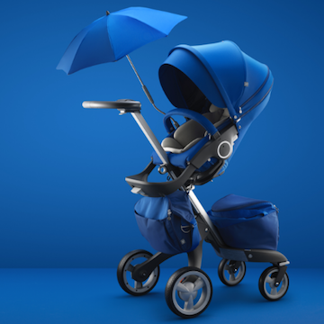 Stokke introduceert een limited edition van de Xplory wandelwagen in intens kobaltblauw.