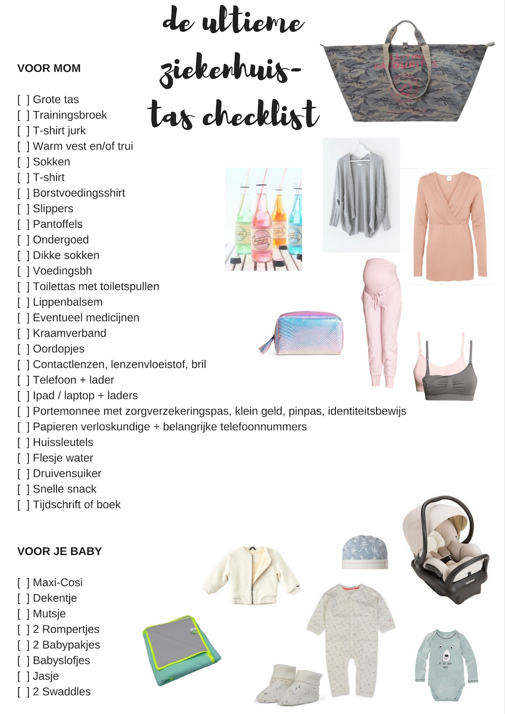 radicaal Serie van Temmen DE ULTIEME ZIEKENHUISTAS CHECKLIST