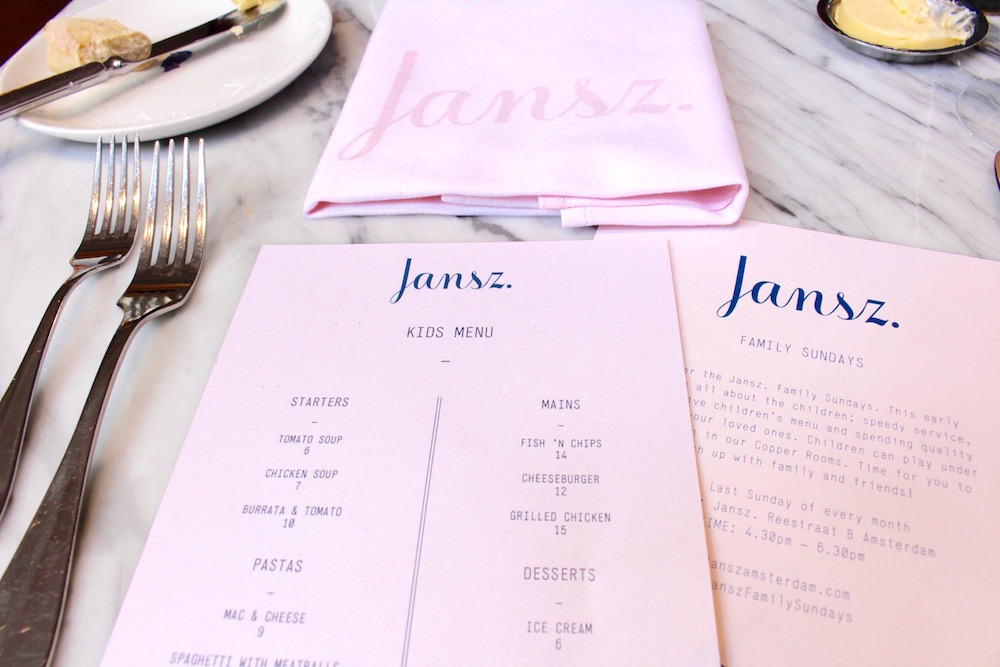 NU ELKE ZONDAG; FAMILY SUNDAYS @JANSZ IN PULITZER HOTEL AMSTERDAM