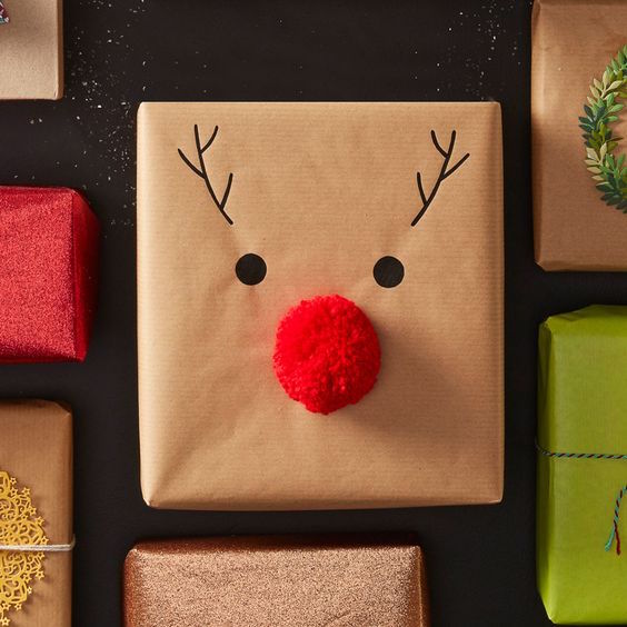 blog.hobbycraft.co.uk:how-to-make-easy-reindeer-nose-gift-wrap:
