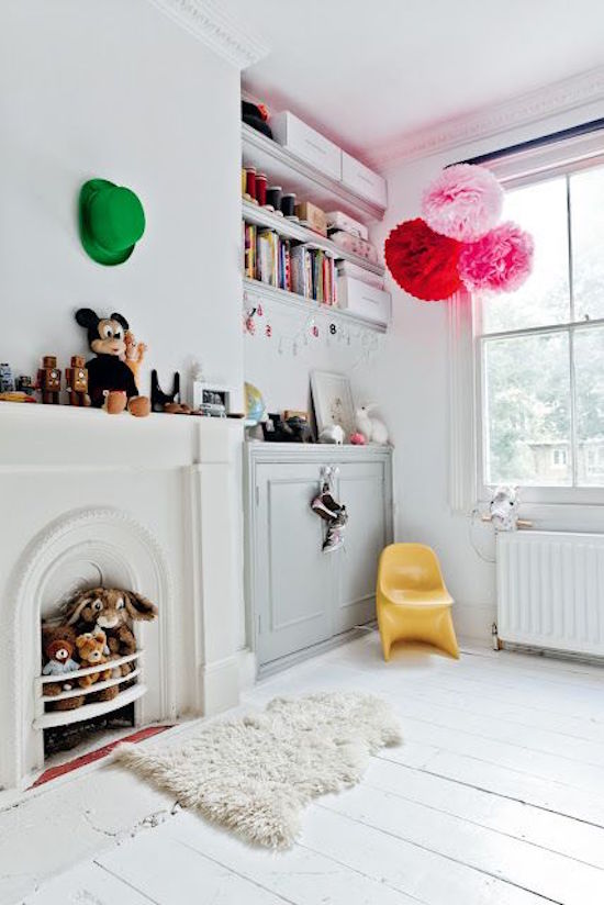 Lege openhaard op de kinderkamer 5