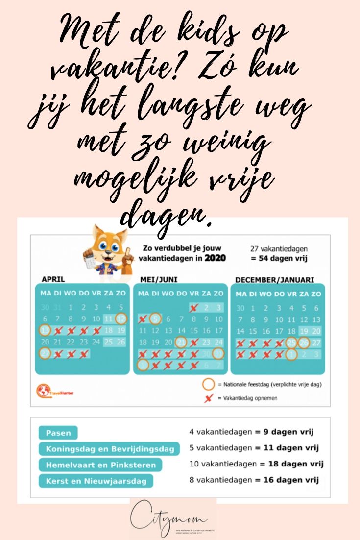 Met de kids op vakantie? Zó kun jij het langste weg met zo weinig mogelijk vrije dagen.